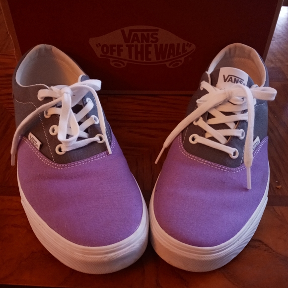 lavender velcro vans